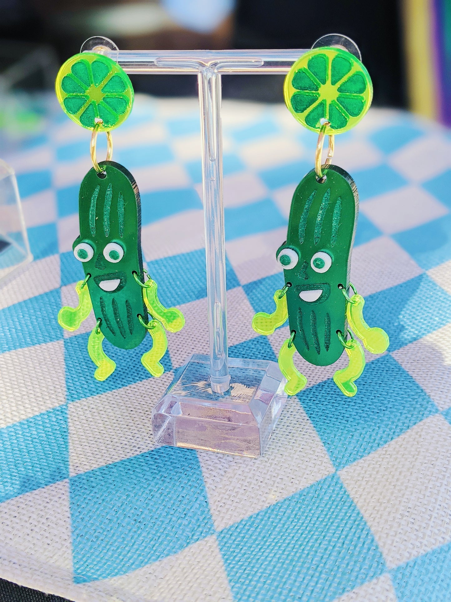 Cucumber Man Earrings